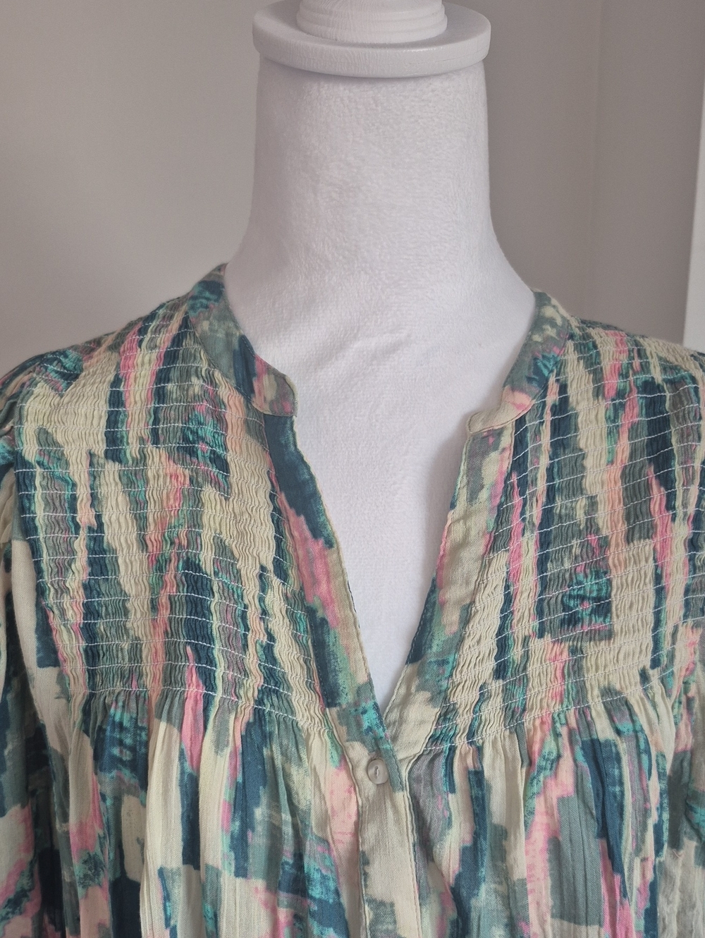 ba&sh Teodor Shirt In Turqoise Size Medium - Picture 4 of 9